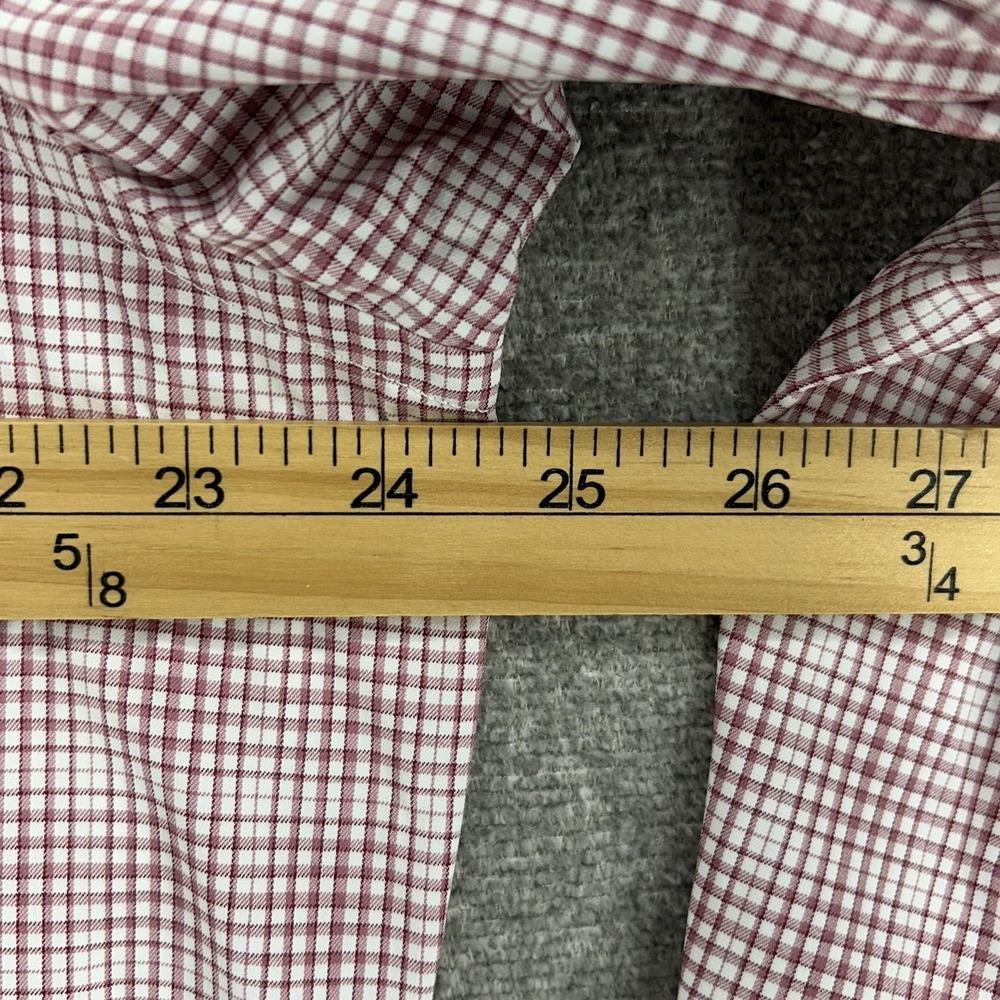 UNTUCKit Beckman Shirt Men Size XL Red Check Nylon Casual Long Sleeve - Picture 7 of 8